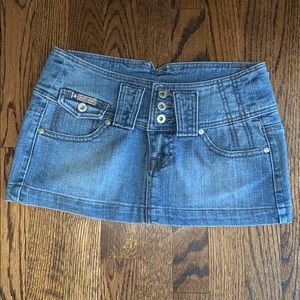 bubblegum jean skirt